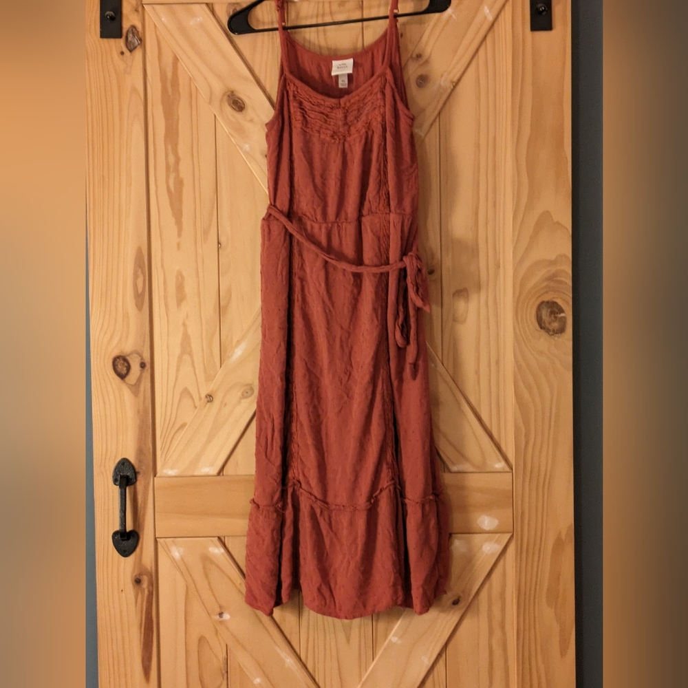Target Knox Rose Burnt Orange Spaghetti Strap Dress Size XL